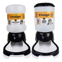 Kit Comedouro e Bebedouro Automático Dispenser Duplo Para Cachorros E Gatos 2 Litros