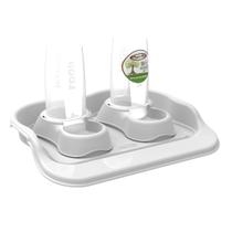 Kit Comedouro e Bebedouro Cães Pet Eco Flex Gourmet 1500ml