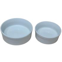 Kit Comedouro e Bebedouro para Cães e Gatos - Porcelana Branca de Alta Qualidade Kit Comedouro e Bebedouro para Cães e Gatos - Porcelana Branca de Alta Qualidade