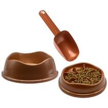 Kit Comedouro Educativo Interativo 350ml Pet Ansioso Ganhe uma Pá Dosadora