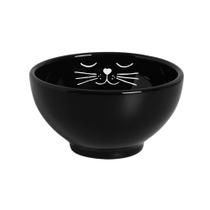 Kit Comedouro Preto/Branco Suporte de Orelhas Grande