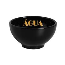 Kit Comedouro Preto/Dourado Suporte de Orelhas Médio