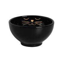 Kit Comedouro Preto/Dourado Suporte de Orelhas Médio