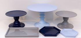 Kit Comemore 01 - Azul Marinho, Azul Candy, e Cinza - Só Boleiras - Rizzo Festas Kit Comemore 01 - Azul Marinho, Azul Candy, e Cinza - Só Boleiras - Rizzo Festas