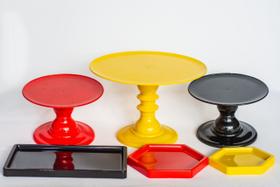 Kit Comemore Premium - 11 Clássico Amarelo Vermelho Preto - 01 Unidade - Só Boleiras - Rizzo Festas