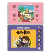 Kit Comfy Cozy - Livro de Colorir Rosa + Harry Potter - Super Divertidos