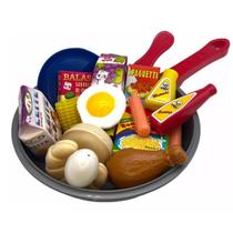 Kit Comida Comidinhas Infantil Brinquedo Brincar De Cozinha Frigideira Gourmet