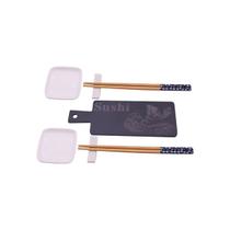 Kit Comida Japonesa Preto e Branco 7 Peças MM5010 BTC