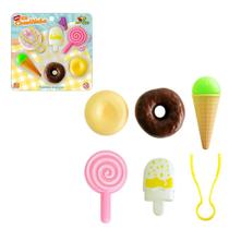 Kit comidinha comida cozinha infantil sorvete bolo doceria mercadinho faz de conta - Art Brink