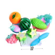 KIT Comidinha de Plástico 12 Peça Frutas CUT Fruit - 48011 - ARK