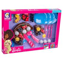Kit Comidinha Infantil - Barbie - Bolo da Barbie - 40 Peças - Cotiplás