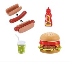 Kit Comidinha Infantil Hambúrguer Hot-dog + Milk Shake