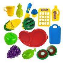 Kit Comidinhas de Brinquedo com Legumes e Frutas Corte Crec