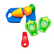 Kit Comidinhas de Brinquedo Cozinha 6 Peças com Frutas e Legumes Crec Crec