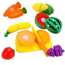 Kit Comidinhas de Brinquedo Cozinha 6 Peças com Frutas e Legumes Crec Crec