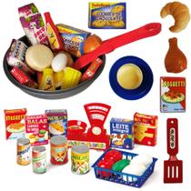 Kit Comidinhas Infantil 34 Peças Brinquedo Educativo Mini Mercado e Cozinha Kit Comidinhas Infantil 34 Peças Brinquedo Educativo Mini Mercado e Cozinha