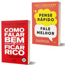 Kit Como Falar Bem e Ficar Rico + Pense Rápido Fale Melhor - Giovanni Begossi Kit Como Falar Bem e Ficar Rico + Pense Rápido Fale Melhor - Giovanni Begossi