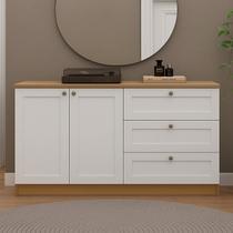 Kit Cômoda 3 Gavetas e Armário 2 Portas Provençais 100% Mdf Infinity