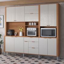 Kit Compacto Grande Armário de Cozinha Luxo Astra 2,40m Lukaliam Móveis 10 Portas e 4 Gavetas Kit Compacto Grande Armário de Cozinha Luxo Astra 2,40m Lukaliam Móveis 10 Portas e 4 Gavetas