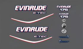 Kit Compatível Adesivo Evinrude 175 E-TEC Kit Compatível Adesivo Evinrude 175 E-TEC