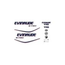 Kit Compatível Adesivo Motor Evinrude 115 E-TEC Kit Compatível Adesivo Motor Evinrude 115 E-TEC