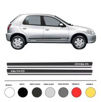Kit Compatível Carro Celta Chevrolet Faixas Laterais Adesiva Kit Compatível Carro Celta Chevrolet Faixas Laterais Adesiva