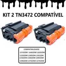 Kit Compatível Com 2 Tn3472 Para Hl-L6202DW Tn-3472 Tn3470 Tn-3470 Tn880 Tn-880 Hl-L5102dw L-5202dw Dcp-L5502DN