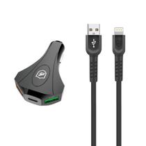 Kit compatível com Carregador Veicular Tank e Cabo Dual Shock Lightning Gshield