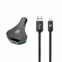 Kit compatível com Carregador Veicular Tank e Cabo Turbo Militar Lightning Gshield