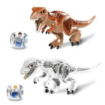 Kit Compatível Com Lego Dinossauro T-Rex e Indominus Rex + 2 Girosferas + 2 Bonecos - MHR