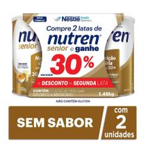Kit Complemento Alimentar Nutren Senior Sem Sabor 1,48Kg 2 Unidades