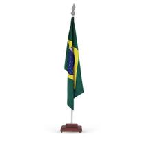 Kit Completo 01 Base de Madeira, Mastro, Ponteira, Presilhas, Bandeira e Canopla Ideal para Decoração e Exposição em igrejas, comércios, em geral. Kit Completo 01 Base de Madeira, Mastro, Ponteira, Presilhas, Bandeira e Canopla Ideal para Decoração e Exposição em igrejas, comércios, em geral.