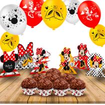 Kit Completo 131 itns Decoração Minnie Mouse Festa