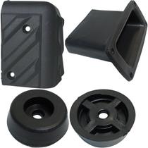 Kit completo 16 cantoneiras arredondada 20 pezinhos pequeno e 8 alças plastica para caixa de som