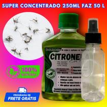 Kit Completo 1x250 ml óleo de Citronela concentrado + Spray - Natural Afasta Mosquitos 5ml faz 1 L