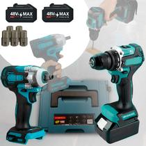 Kit Completo 2 Parafusadeiras Sem Fio 2 Baterias 48v Profissional Linha Premium