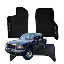 Kit Completo 3 Peças de Tapetes Emborrachados Automotivos Ford Ranger 1998 a 2012 - V5911 Kit Completo 3 Peças de Tapetes Emborrachados Automotivos Ford Ranger 1998 a 2012 - V5911