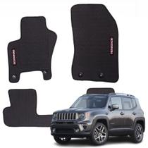 Kit Completo 3 Peças Tapete Automotivos Específico Jeep Renegade 2015 a 2023 - CGW1310