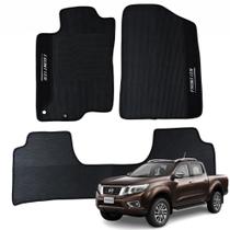 Kit Completo 3 Peças Tapete Automotivos Específico Nissan Frontier CD 2017 a 2023 - V5630