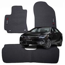 Kit Completo 3 Peças Tapete Automotivos Específico Toyota Corolla 2018 a 2019 - W3027