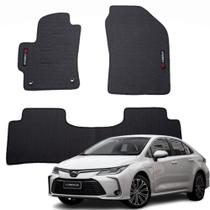 Kit Completo 3 Peças Tapete Automotivos Específico Toyota Corolla 2020 a 2024 - W7386