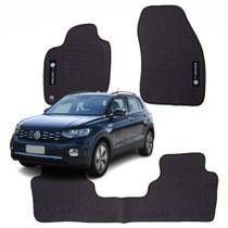 Kit Completo 3 Peças Tapete Automotivos Específico Volkswagen T-Cross 2019 a 2023 - CGW0487