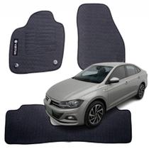 Kit Completo 3 Peças Tapete Automotivos Específico Volkswagen Virtus 2017 a 2023 - W6346