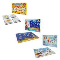 Kit Completo 3 Quebra Cabeça Infantil Divertido Em Madeira K
