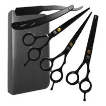 Kit Completo 3 Tesouras Obopekal Para Barbeiro Cabeleireiro Profissionais Kit Completo 3 Tesouras Obopekal Para Barbeiro Cabeleireiro Profissionais