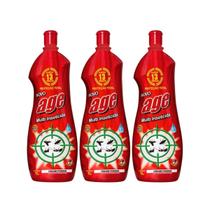 Kit completo 3 unidades Age Para Baratas e Insetos- KIT 3 UN AGE