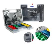 Kit Completo 300 Peças Max Drill Titanium Brocas, Soquetes, Bits e Buchas