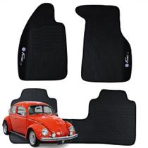 Kit Completo 3P Tapetes Automotivos de Borracha Específicos Volkswagen Fusca 1951 a 1996 - V6079