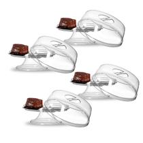 Kit Completo 4 Boleira Com Pé E Tampa Gourmet Luxo