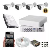 Kit Completo 4 Câmeras E Dvr 8canais Hilook Full Hd 1080p